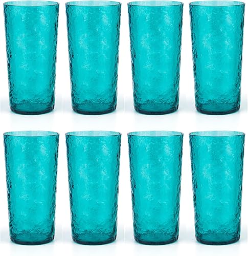 Miniatura 14 de KX-WARE Vasos altos de acrílico de 18 onzas, juego de 8, tazón de plástico, color negro