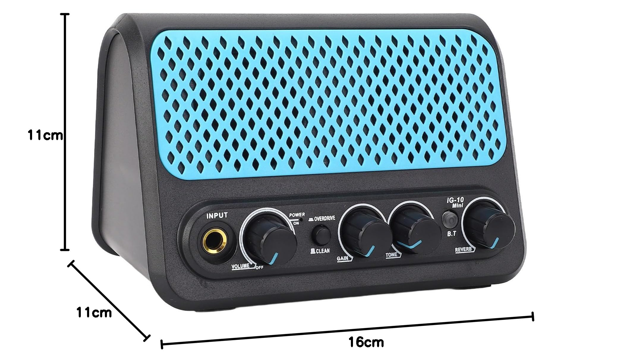 Jeffergarden Mini Guitar Amplifier 10W Portable Electric Practice Amp with BT 5.0 Clean Distortion Reverb for Musicians Anywhere