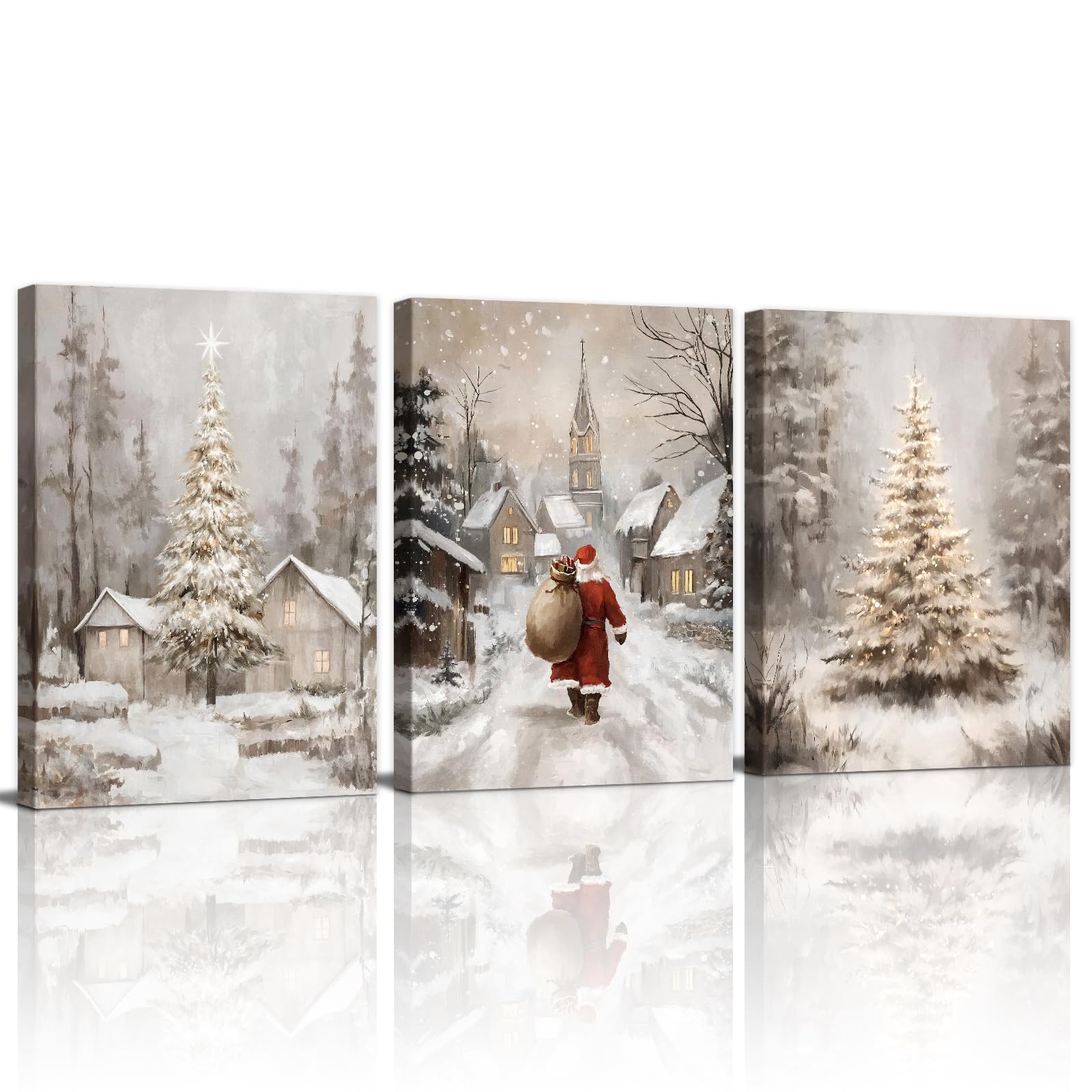 Abstract Mountain Art Prints - 3 Panel Canvas Wall Decor -20