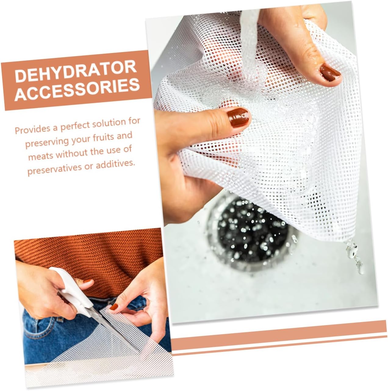 6pcs Fruit Dehydrator Silicone Pad for Dehydrator Machine Non-stick Food Mats