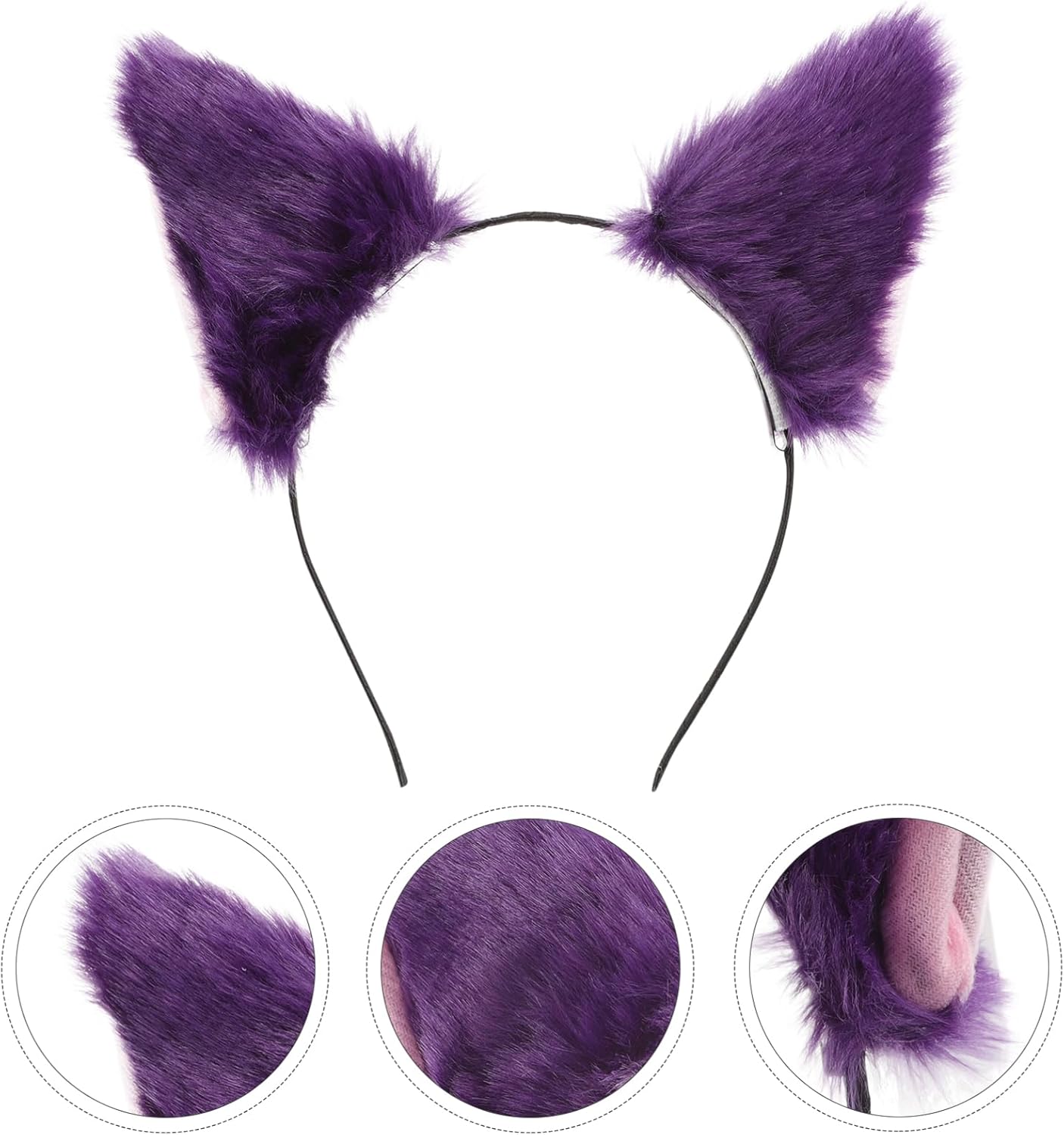 VICASKY イヤーヘッドバンド フラシ天 猫耳 ヘアアクセサリー パーティーヘッドドレス レディース ガールズ フェスティバル