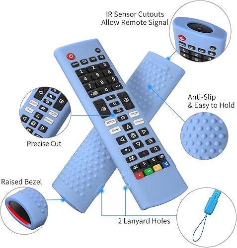 Miniatura 2 de Hi Color Funda de silicona para LG TV Remote AKB75095307 AKB75375604 AKB74915305 Funda protectora de silicona para LG Smart TV (azul brillante)