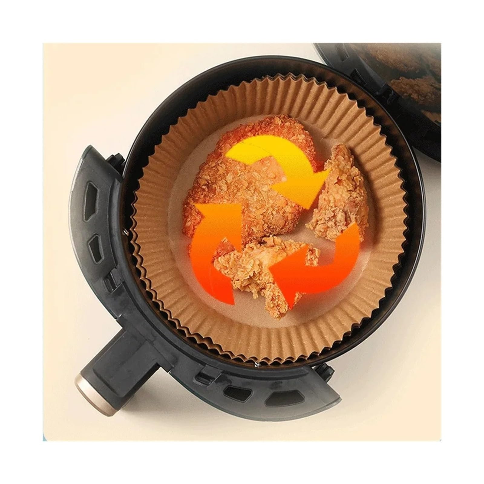 Moldes para hornear a prueba de aceite y forros para freidora de aire redonda
