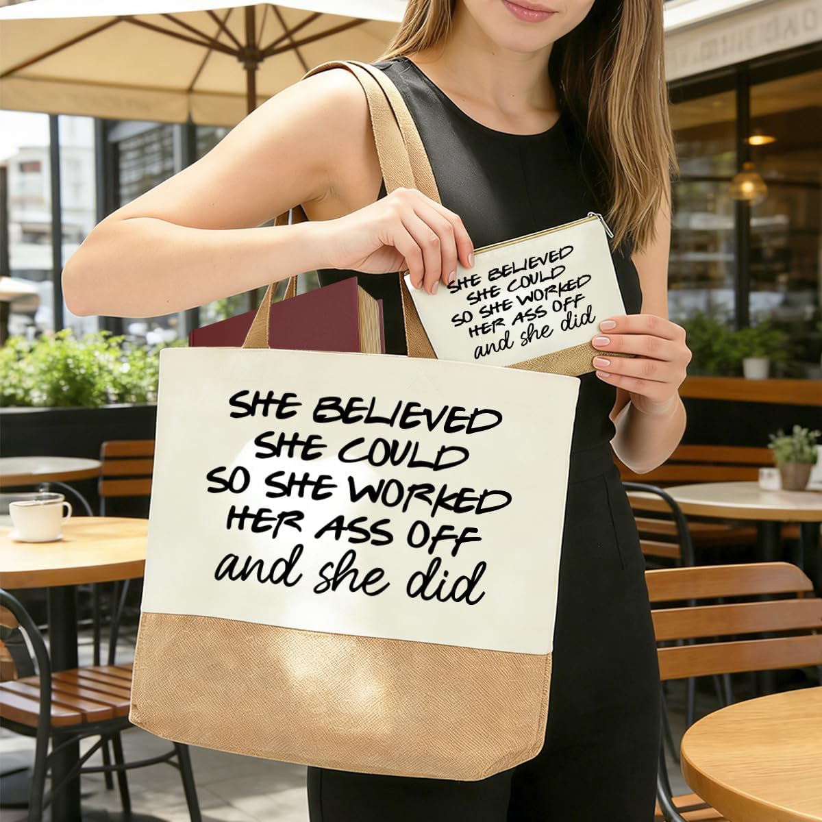FriendsTote Bag, Funny gift Friend Tote bag, Best friend Makeup Bag, for Women Men Best Friends Birthday Gift image 2
