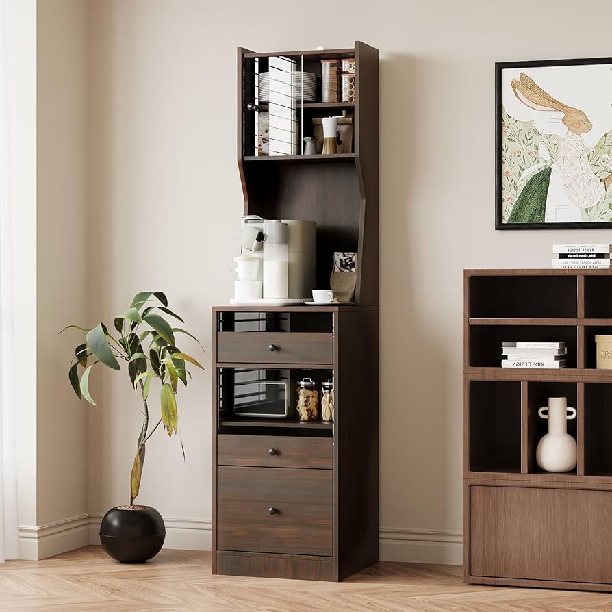 木製食器棚　ガラス扉付き キャビネット ブラウン 食器棚 ガラス扉 木製」の人気商品一覧 | 安い商品を通販サイトから