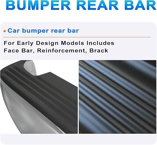 Miniatura 10 de SOCKIR Conjunto de parachoques trasero para Dodge Ram 1500 2002-2008 2003-2009 Ram 2500 3500 Pickup, acero cromado CH110311