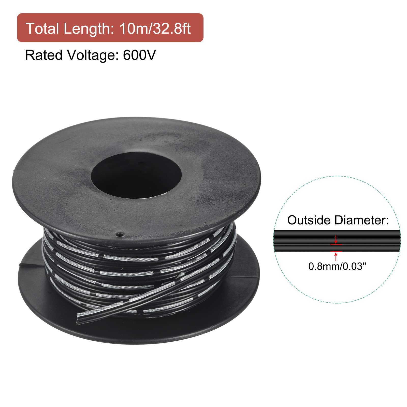 QUARKZMAN 30 gauge siliconen draad, 30 AWG, elektrische draad, vertind koper, aansluitrol voor hoge temperatuur, 30 meter, rood, voor automodel, elektrische apparaten