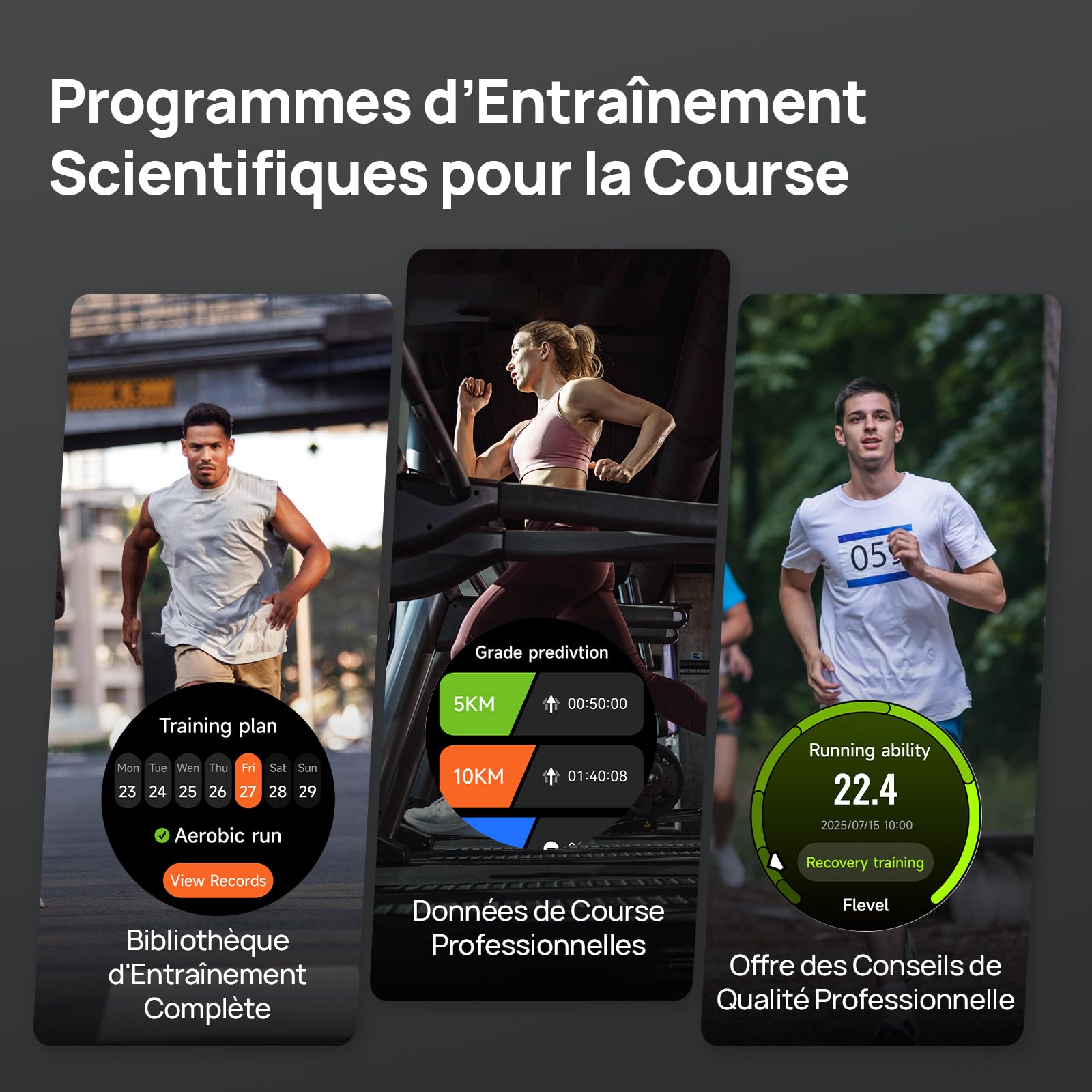 Mibro GS Active 2 Montre GPS Running Homme Femme, AMOLED 1,32", Coach Running 5K Semi-Marathon, VO2 Max, GPS Sport, Mode Padel Expert, Montre Connectée Sport 39g, 15 Jours Batterie(Gris Foncé)