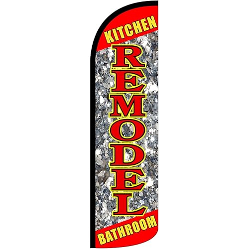 NEOPlex "Kitchen/Bathroom Remodel 12-Foot WINDLESS Swooper Feather Flag (FLA.