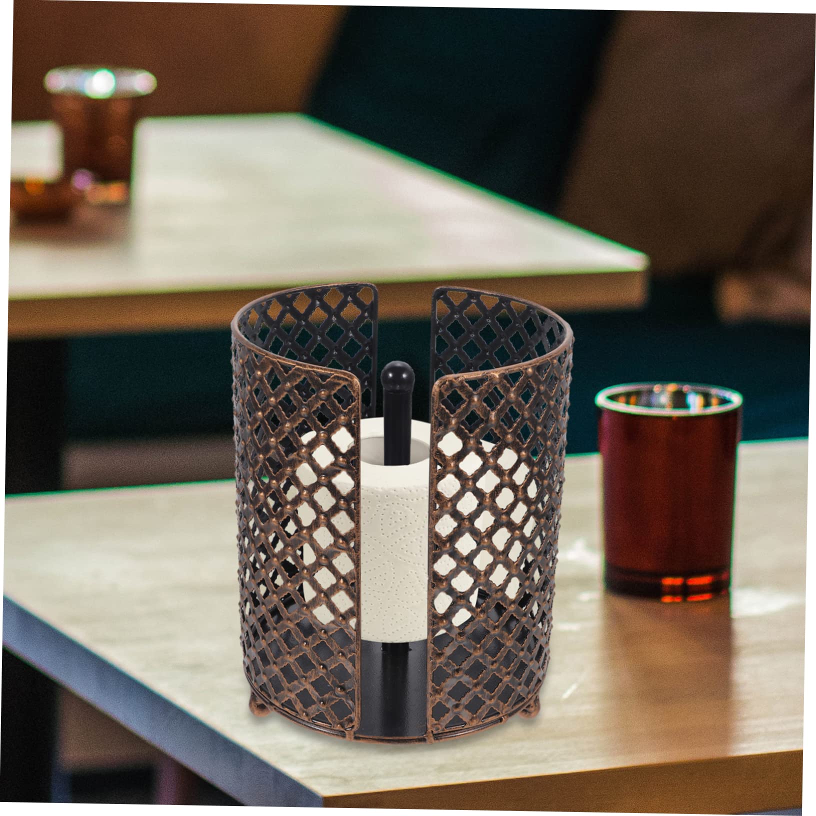 Portarotoli da Cucina in Ferro, Piantana Rotonda Semplice | Stile Fashion, Supporto Stabile e Sicuro, Installazione Facile, Portata Robusta per Bagno Domestico e Hotel