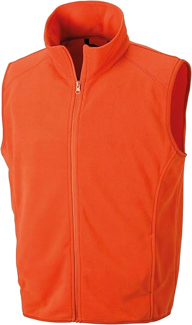 orange fleece vest
