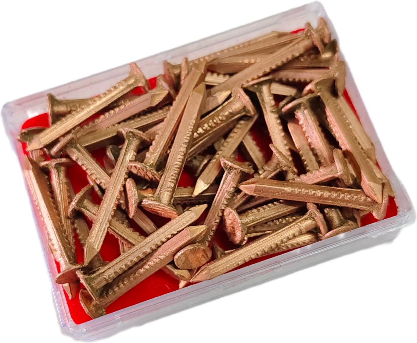 HOPE KART Tamba Nails Khilla for Pooja Main Door Puja Muhurat Vastu Dosh Nivaran Pieces for Ghar Ki Shanti Small Thick Size 3 cm Copper Pack of 13-image-5