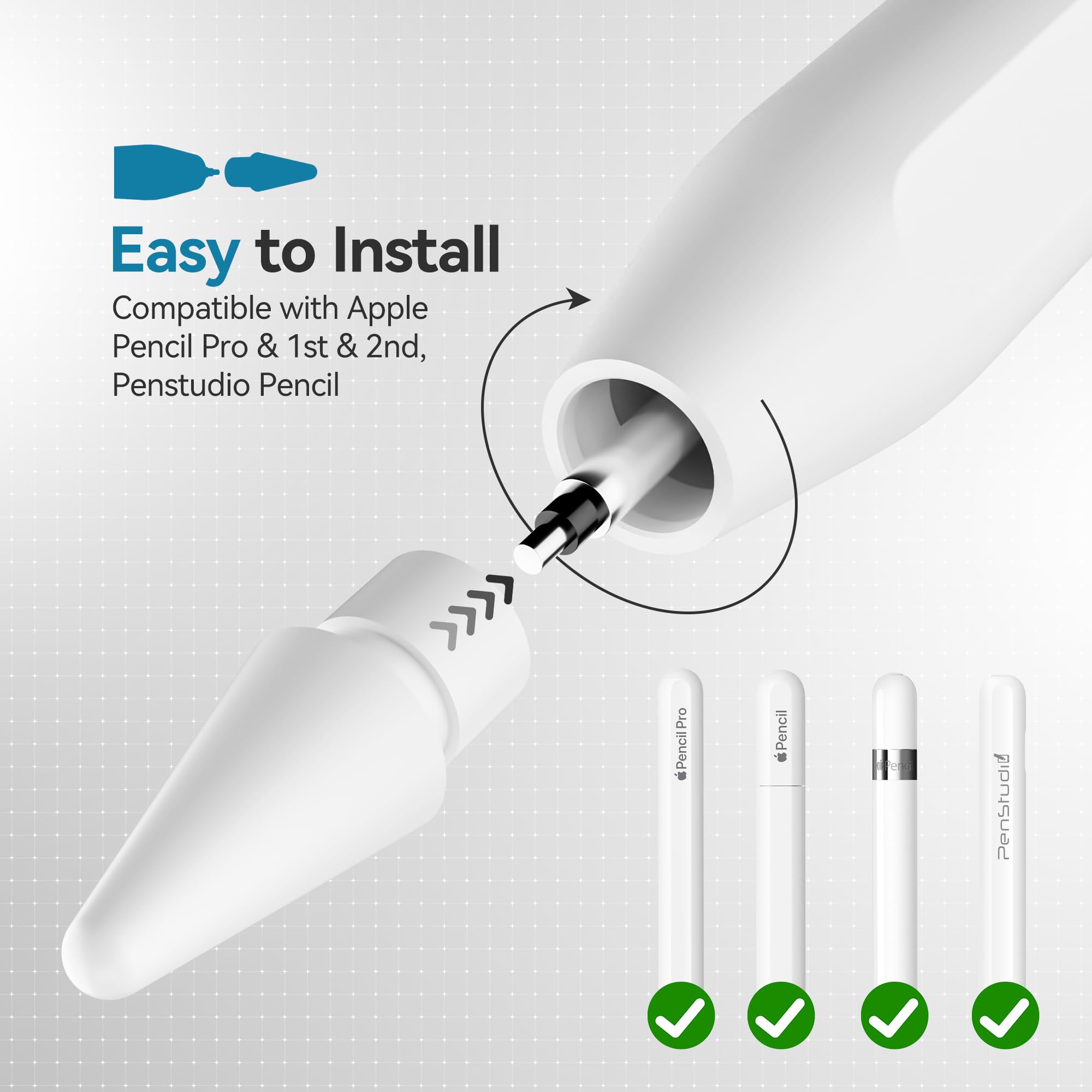 Amazon.com: Penstudio Replacement Tips for Apple Pencil Pro/1st