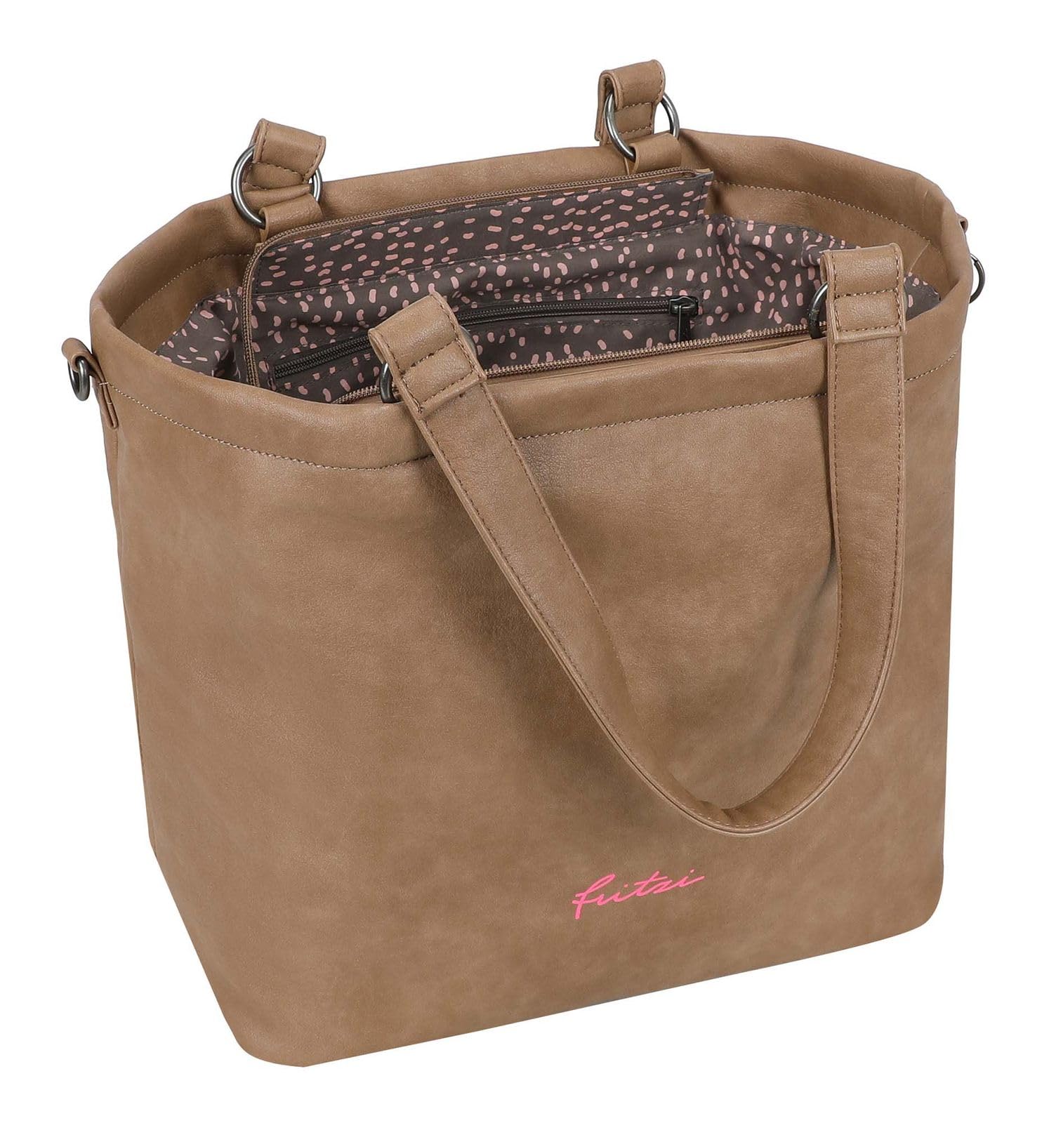 Fritzi aus Preussen Torba na ramię Lou Shopper taupe jasnobrązowa