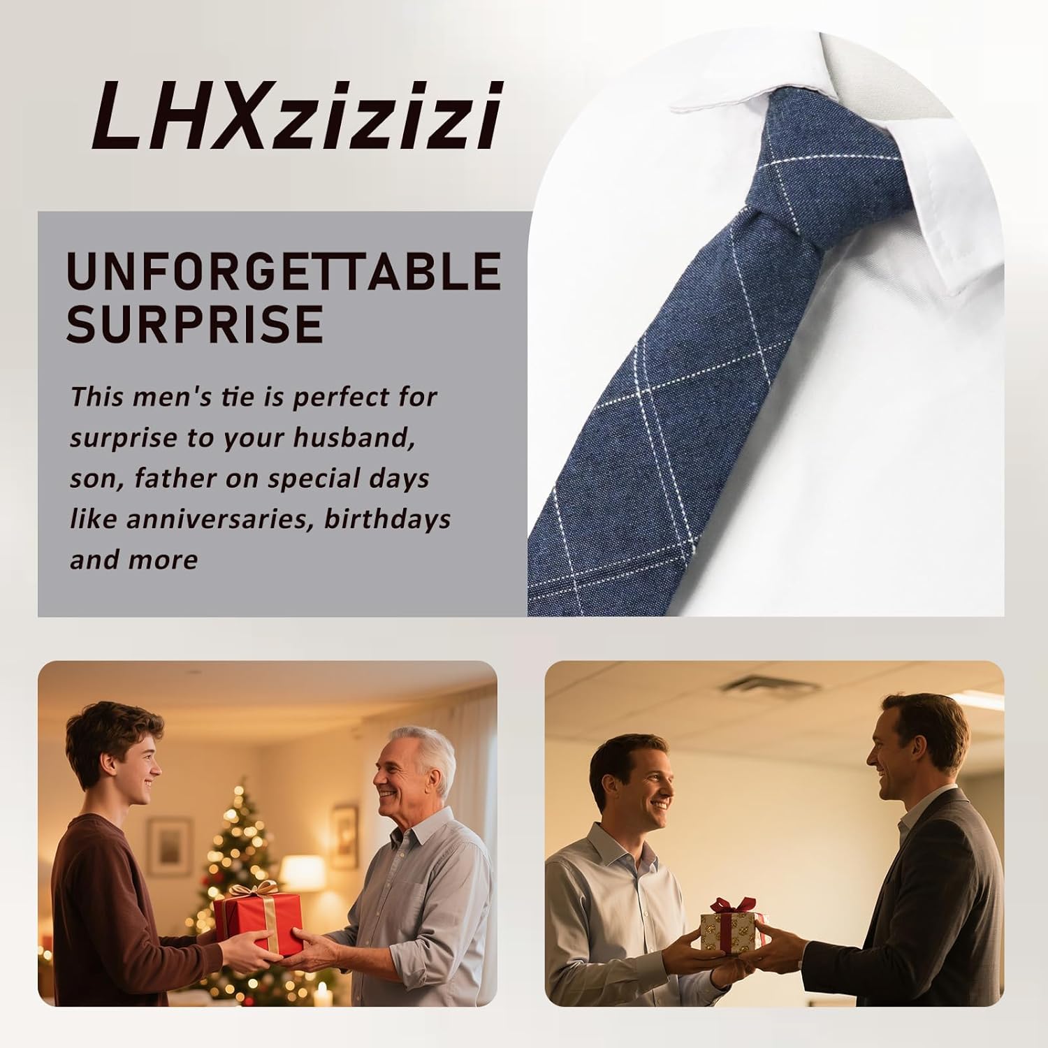 Plaid Striped Cotton Ties for Men, Fashionable Men's Ties Mens Necktie for Wedding Party Lecture School Formal Prom - Image 7