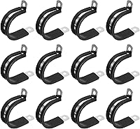 Vista 12 de uxcell Abrazadera de cable de 1-1/32 pulgadas (1.024 in) abrazadera de cable de acero inoxidable 304 Abrazadera aislada acolchada en forma de R