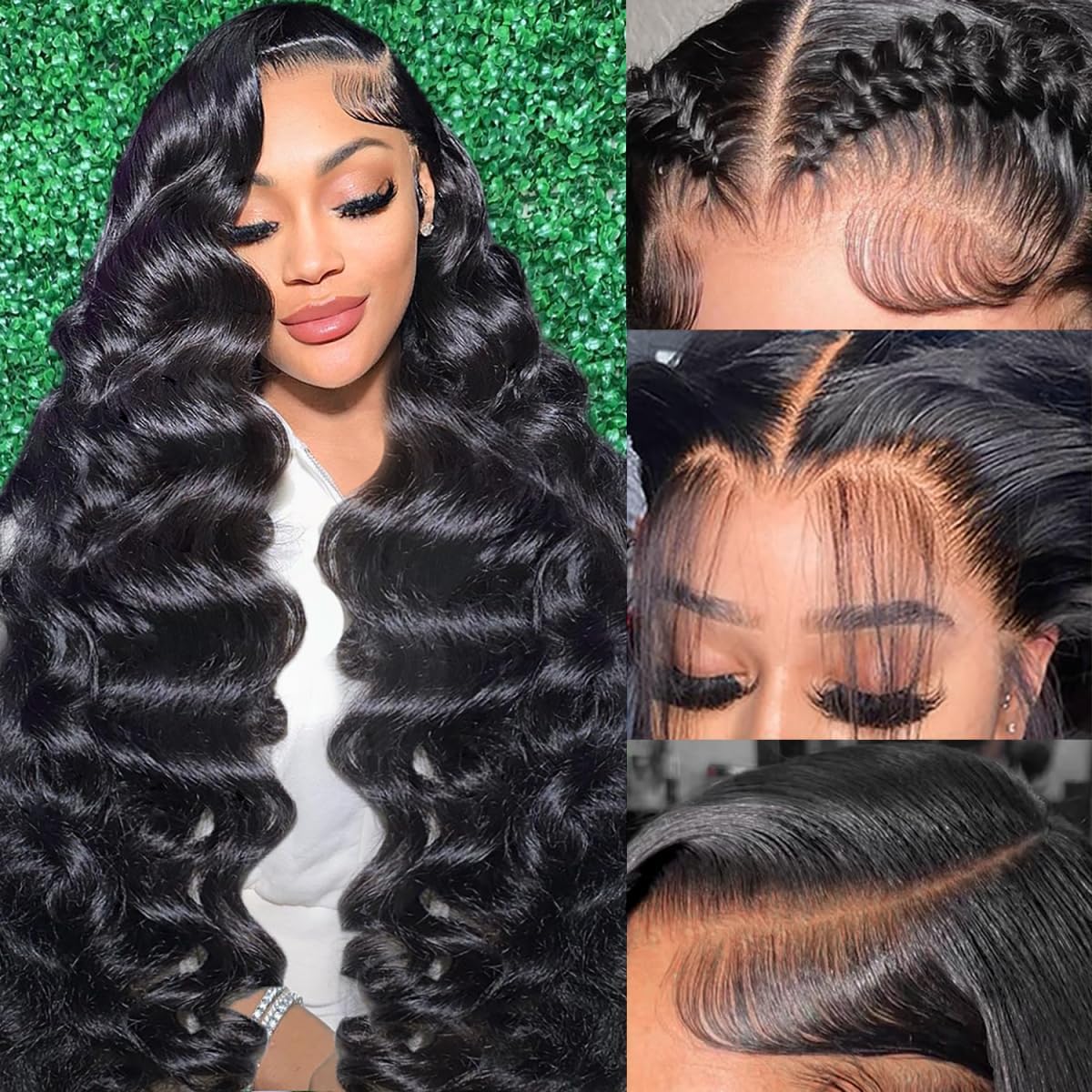 Leicymens 28 INCH 13x6 Lace Front Wigs Human Hair Body Wave Lace Front Wigs Human Hair Pre Plucked With Baby Hair Glueless Wigs For Women Hd Lace Front Wigs 180% Density