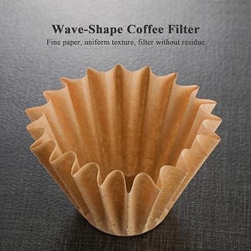 1-2 Cup Coffee Filters, 200 Count Disposable Natural Unbleached Thicken Pleated Filter Replacement for Miniature Mr Coffee, Small Coffee Maker, Single Serve Coffee Pot, Pour Over Coffee Kit