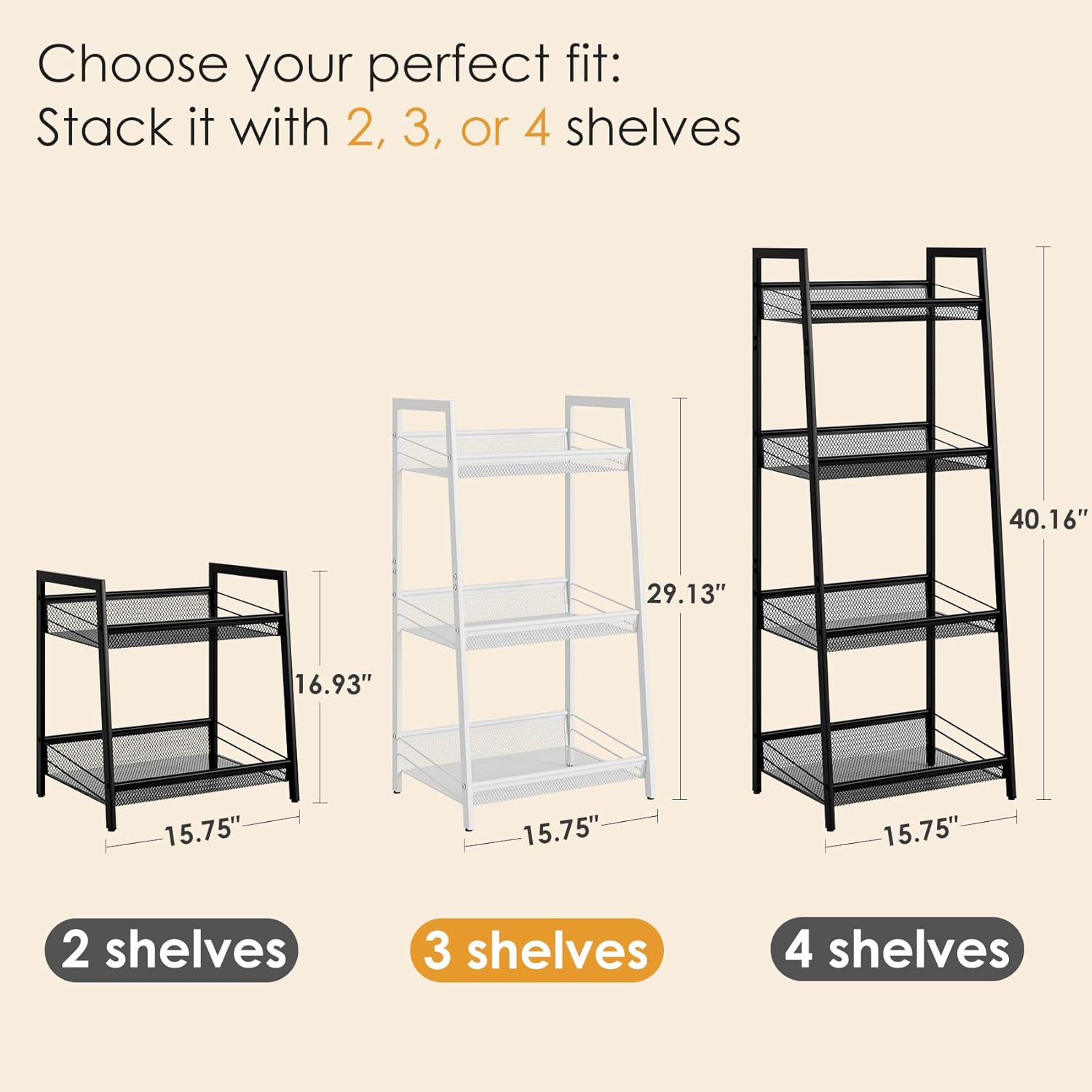 Masupu 3-Tier Bathroom Shelf in a laundry room, holding laundry detergents and folded towels.