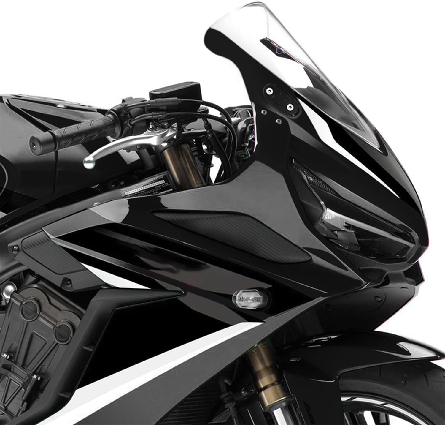 MFGZD Motorcycle Mirror Block Off Base Plates Compatible With CBR650R CBR650F CBR500R CBR300R CBR250R CBR400R 2019-2024 2PCS CNC Aluminum Rearview Mirror Block Off Base Decorative Plate (Black)