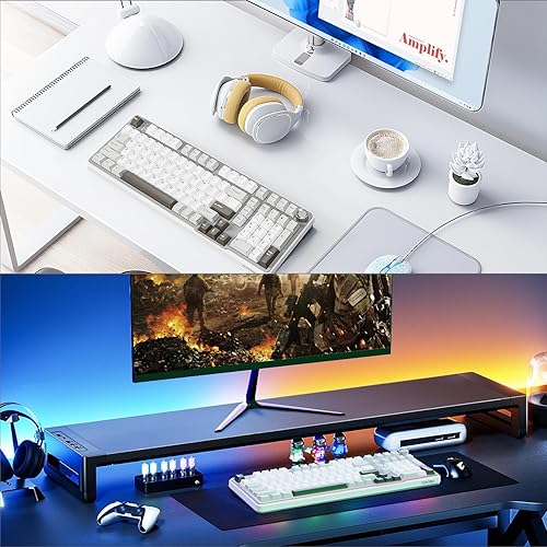 Miniatura 9 de Teclado mecánico inalámbrico para juegos, conectividad trimodo (Bluetooth 5.0/2.4GHz/USB-C), intercambiable en caliente, retroiluminación RGB