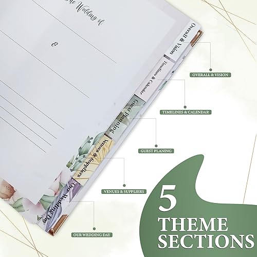 Miniatura 2 de Planificador de bodas Libro y organizador perfecto para la novia - Planifica la boda de tus sueños. - Planificador de bodas, libro y organizador de