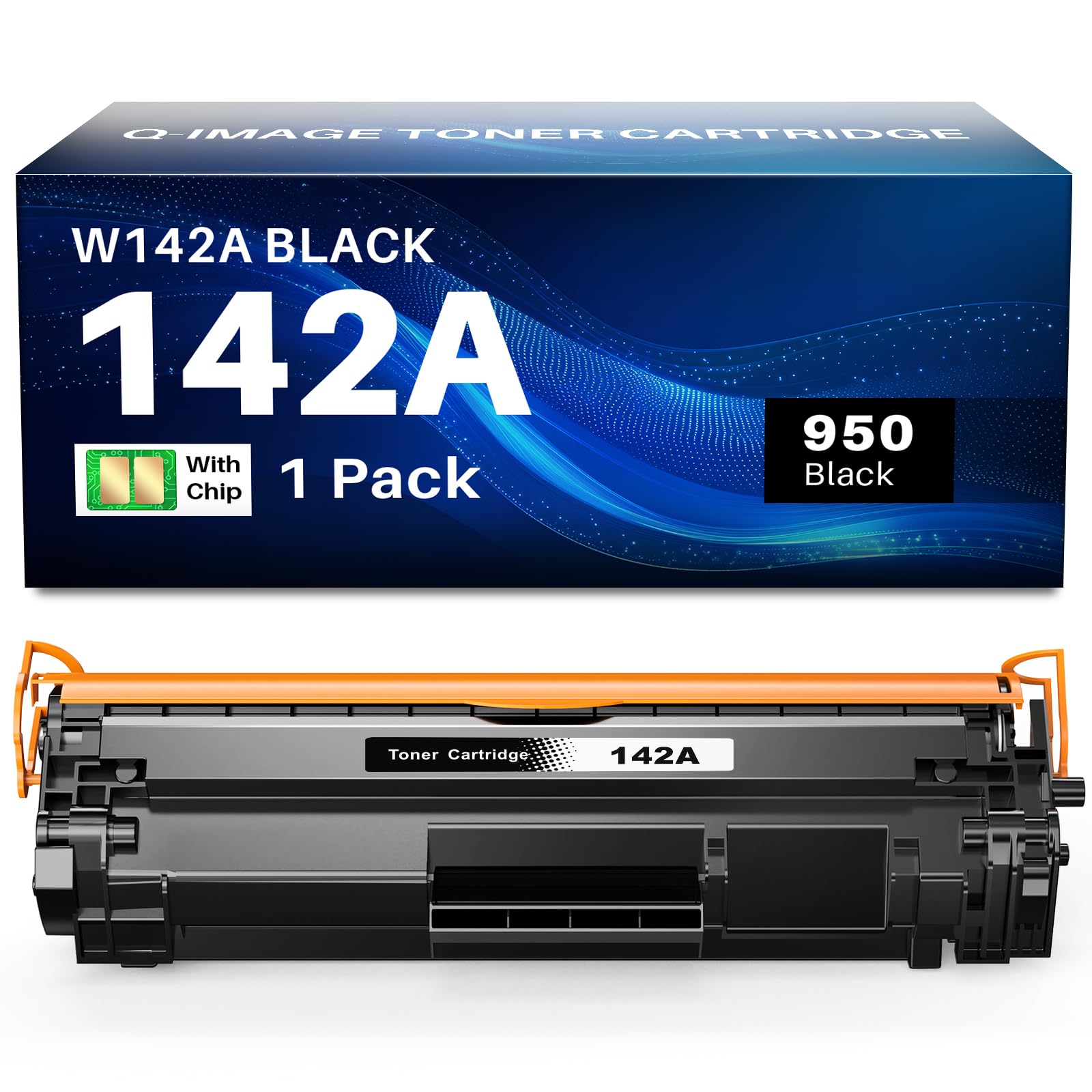Q-image 142A Toner Mit Chip Tonerkartusche Kompatible für HP 142A Schwarz W1420A Toner für HP LaserJet MFP M140w Toner M110w M110 MFP M140 MFP M139w M139 W1420A W1420X (1 Schwarz )