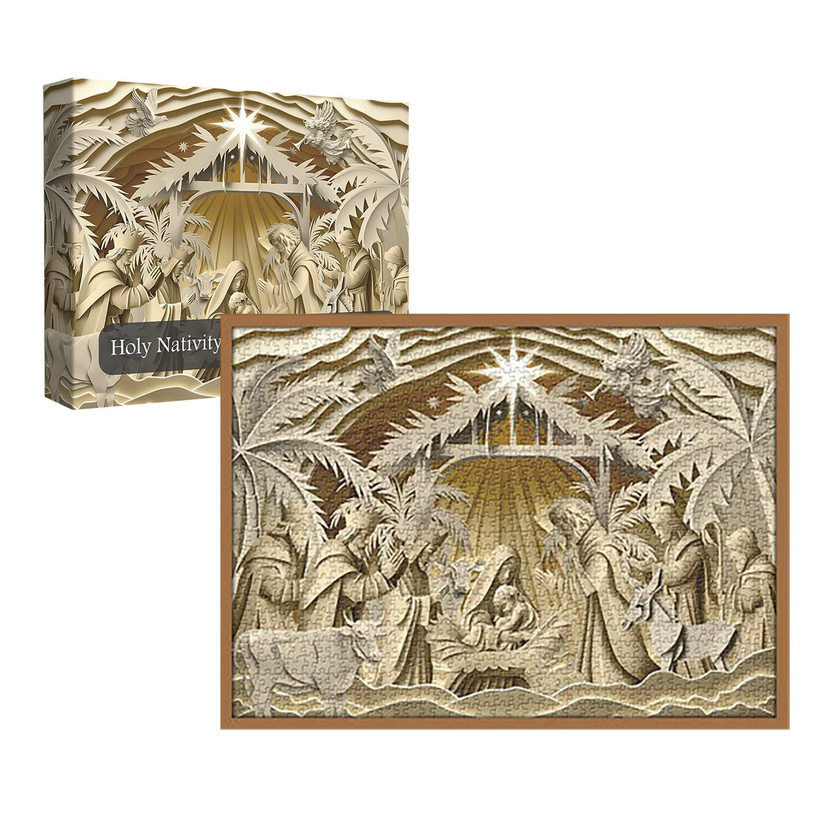 Fractional Toys: Birth of Puzzle Pieces Verbs (White, 50X70CM)