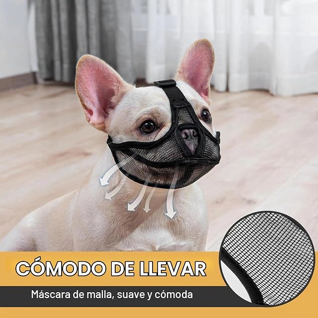 Foto 5 de 7 de JOOTUEPO Bozal para Perro de Hocico Corto Bozal para Perro Bulldog Francés French Bulldog Muzzle