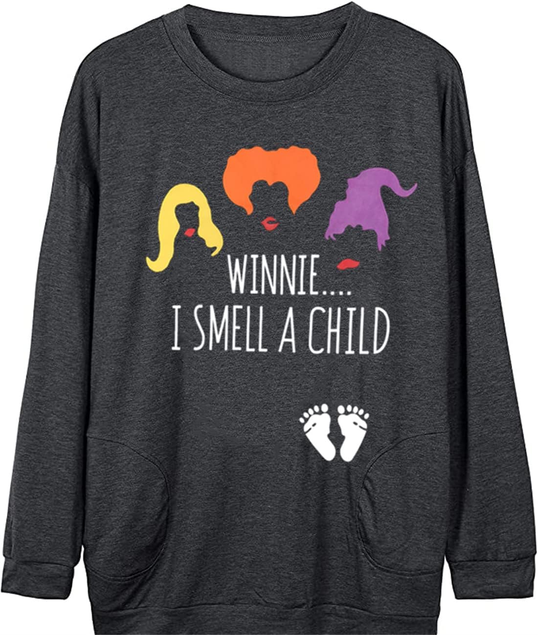 Halloween Pregnancy Shirt Maternity Halloween Raglan Long Sleeve Tee Funny Cute Smell A Child Pregnant Leopard Print Tops