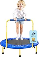 VEVOR 36" Foldable Kids Trampoline, 3FT Indoor Outdoor Toddler Trampoline with Foam Handle, Safe Mini Jump Toy for Ages 3+