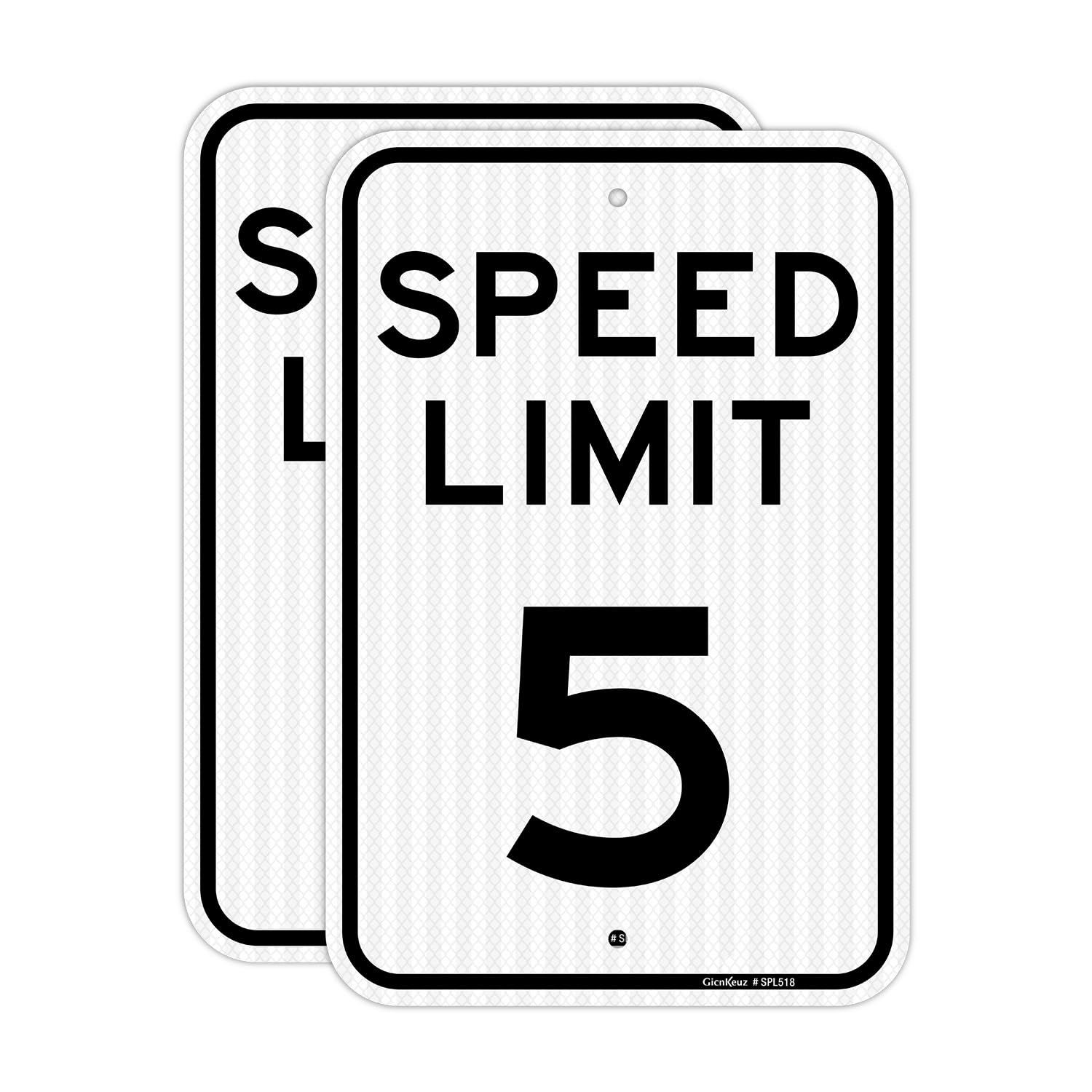 GicnKeuz Speed Limit 15 MPH Sign, 18" x 12" Slow Down Sign, Traffic Engineer Grade Reflective Aluminum, Fade Resistant, 2 Pre-drilled Holes, Outdoor Use (1-Pack) — Amazon image 9