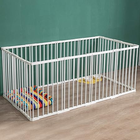 Amazon Co Jp Xinxin Homeペットフェンス 犬ケージ 犬用サークル プレイサークル バリア ゲート ジョイント式 金属製 組み立て簡単 Diy可能 自由に組み合わせ 折りたたみ 侵入防止 脱走防止柵 犬猫 小動物用 ゲート付き ホワイト 12枚セット パネル 幅42 高さ50cm