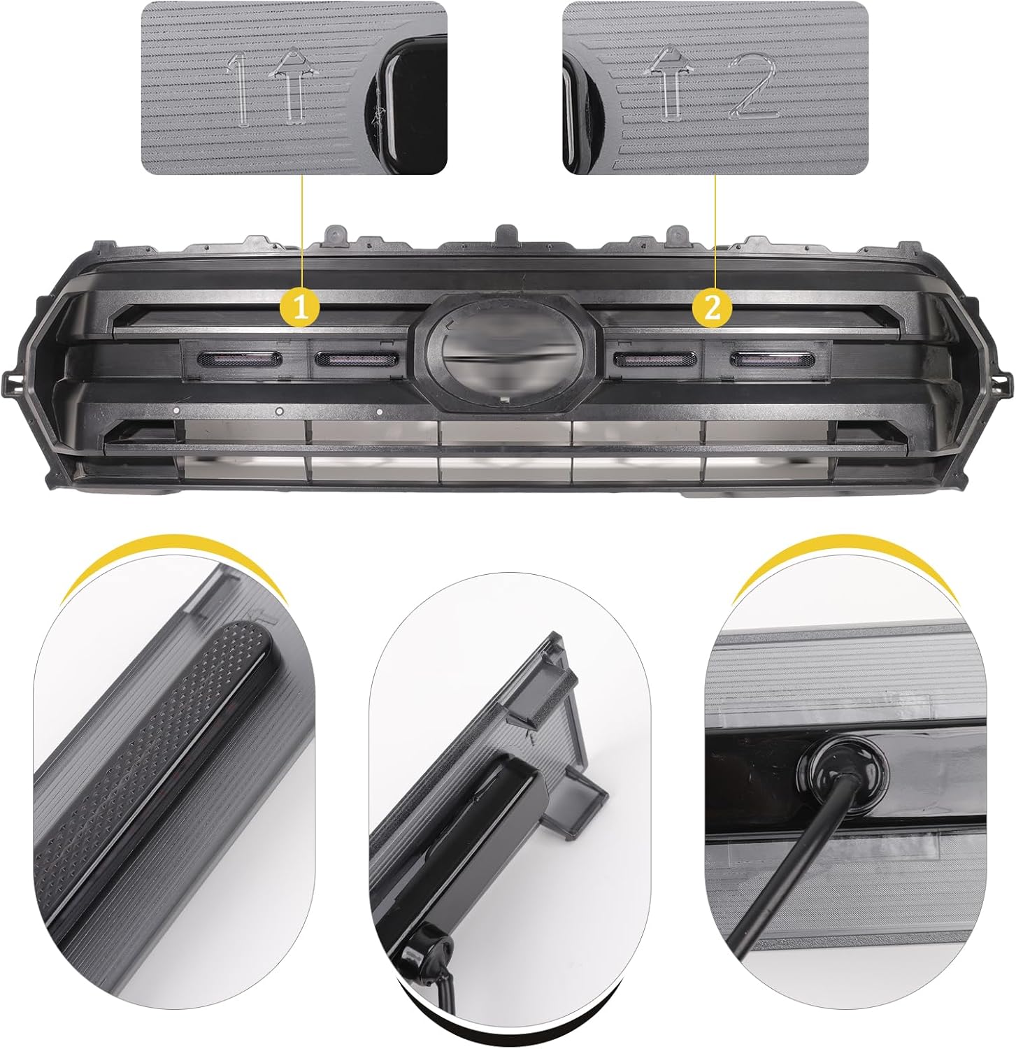 Front Grille Grill Lights for 2024 2025 Toyota Tacoma SR SR5 Led Grill Light Accessories(for SR sr5 only-LED-White) - Image 3