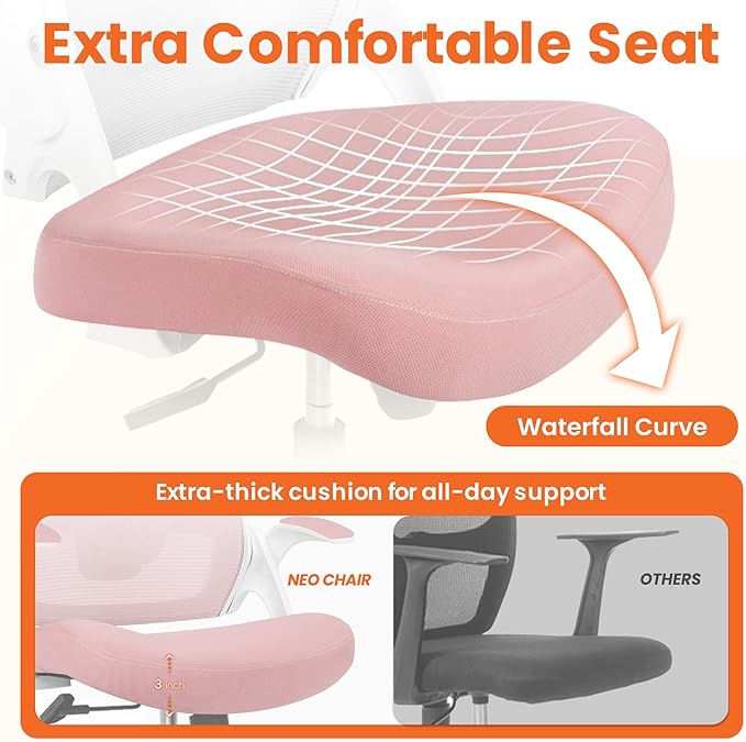 Silla de Oficina Ergonómica Giratoria con Respaldo de Malla miniatura 4