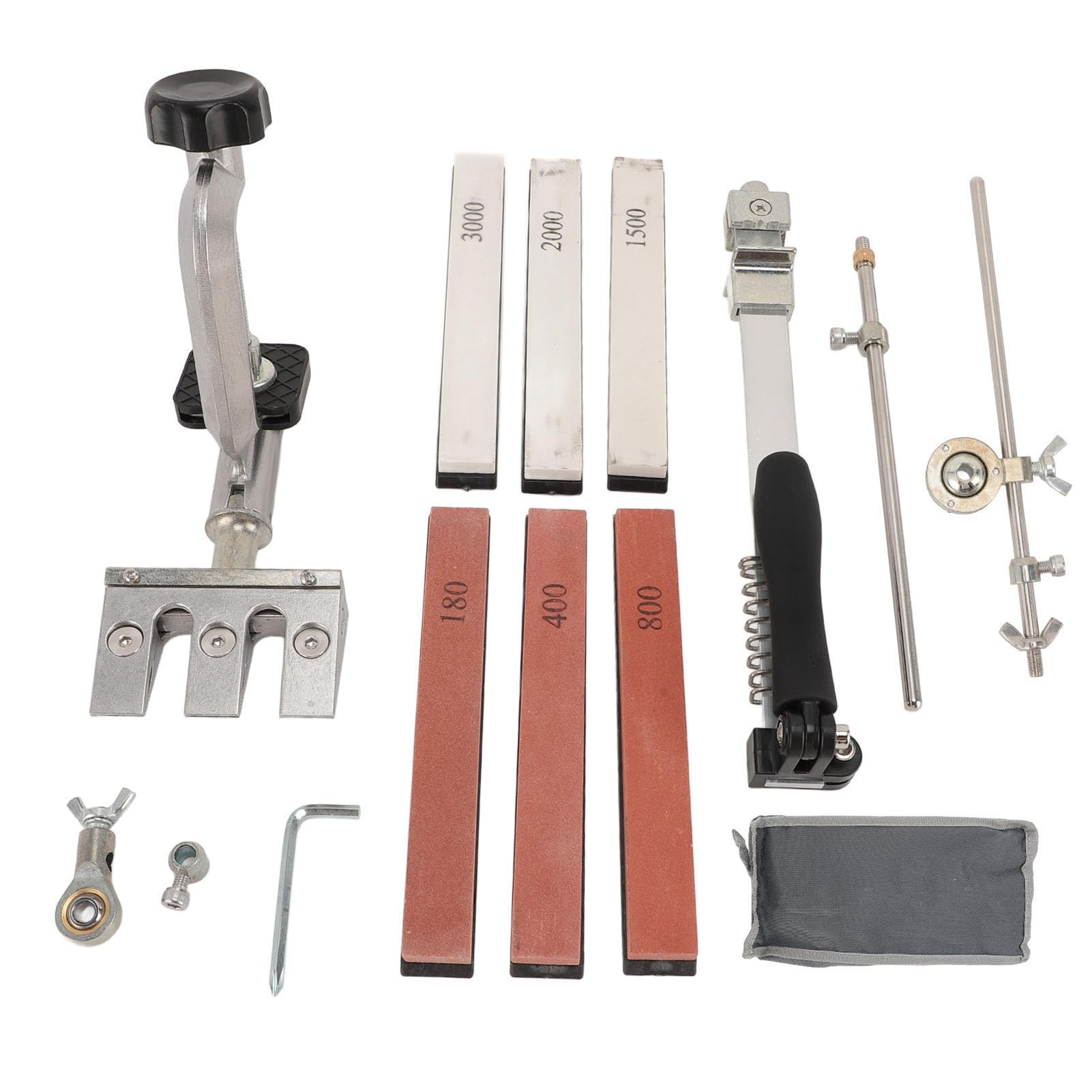 Afilador de Herramientas de ángulo Fijo con 6 Piedras de Afilar, Kit de Afilado de Cuchillos Preciso, Diseño Ajustable con ángulo de de 360°, Kit de Afilado de Cuchillos