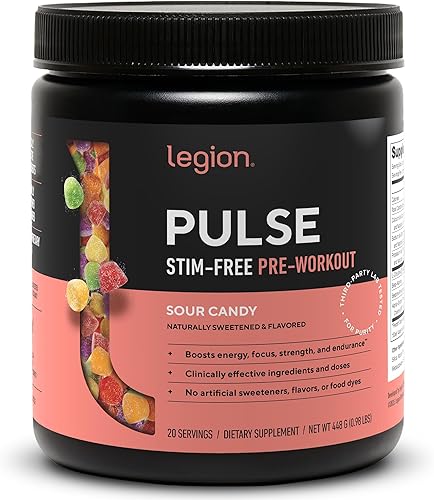 Miniatura 11 de LEGION Pulse Suplemento preentrenamiento – Bebida natural de óxido nítrico para aumentar la energía, sin creatina, endulzada naturalmente