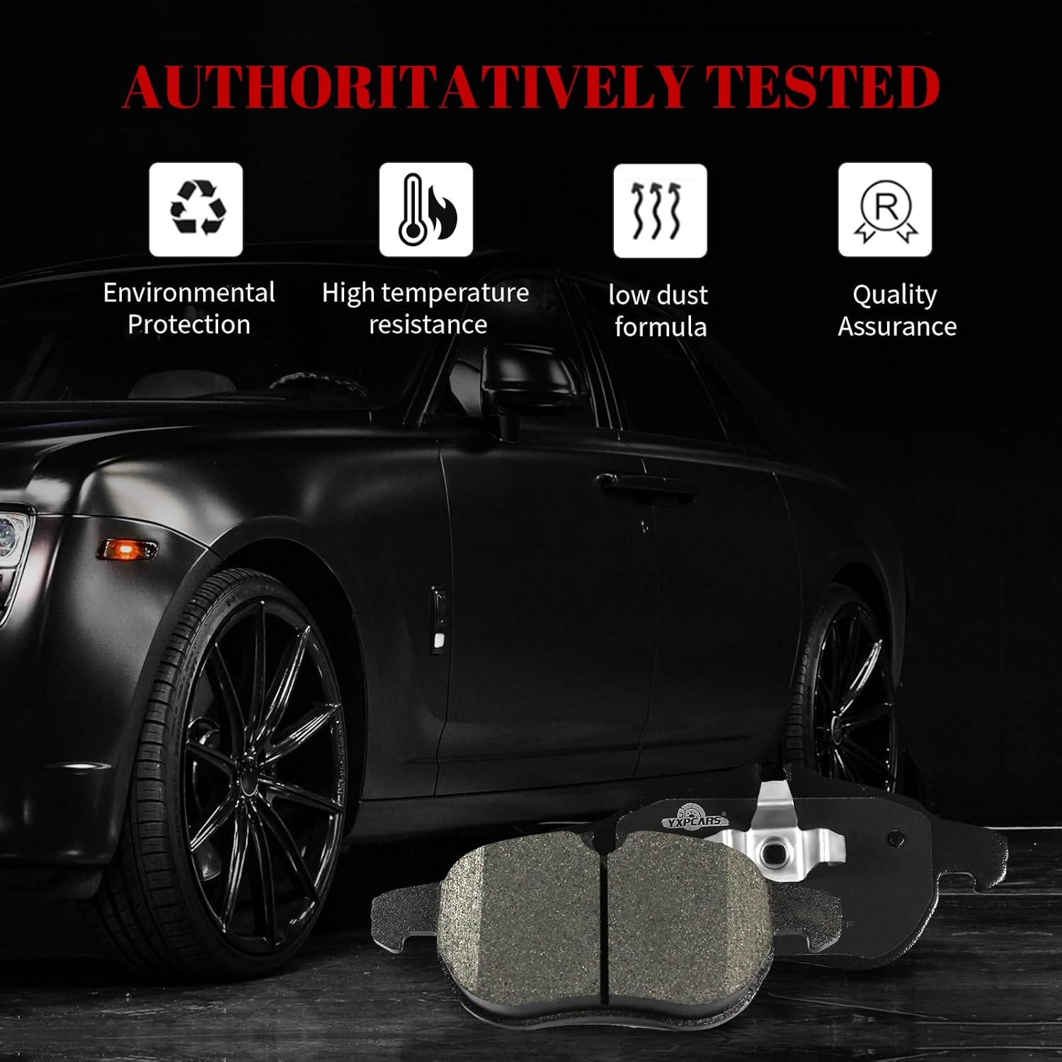 Front and Rear Ceramic Disc Brake Pads Set Replacement for Saab 9-3 2004 2005 2006 2007 2008 2009 2010 2011