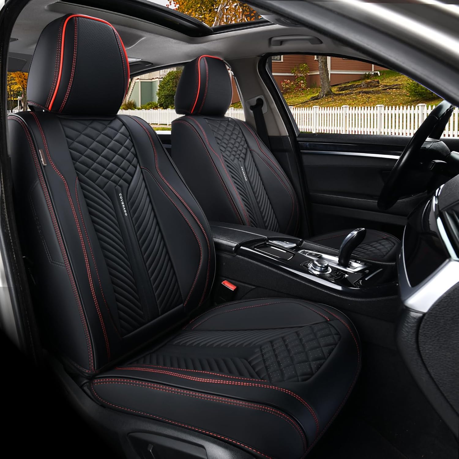 Coverado Front Seat Covers, 2 Pack Waterproof Seat Covers for Cars