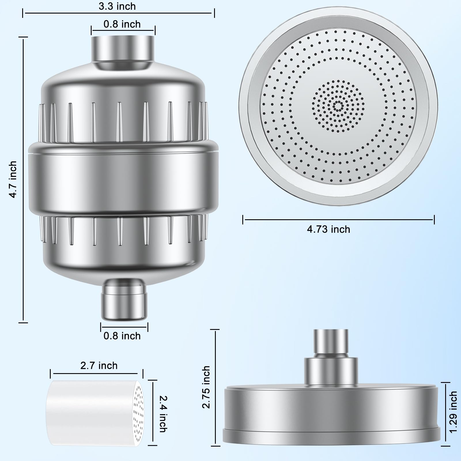 Filtro Doccia 20 Stadi Per Acqua Dura - Foto 12