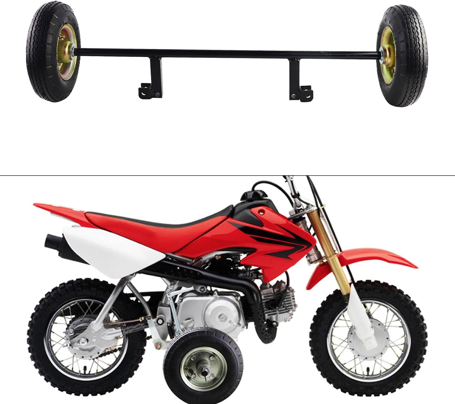FLYPIG CRF50 XR 50 XR50 Dirt Bike Training Wheels Kit For Honda CRF50 Z50R DR49 50cc QG-210 Kids Mini Pit Bikes Motorcycle Adjustable 2-Wheel Bicycle Parts Easy Install