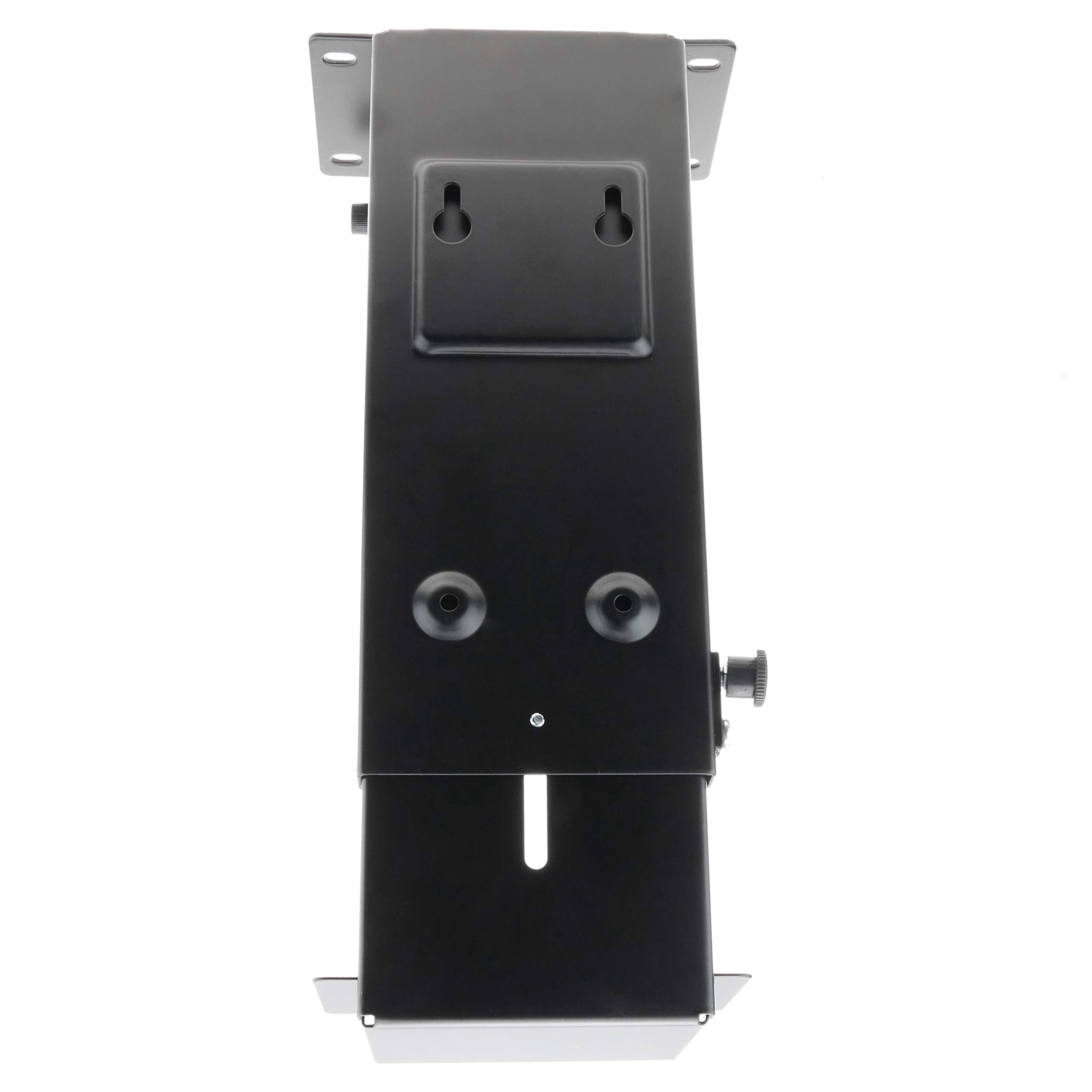 Primematik AC65-0002-VCES Support d’unité Centrale d’Ordinateur sous Table ou Fixation Murale réglable Noir 88-203 mm