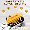 Batería de repuesto DCB200 7.0Ah para Dewalt 20V Max, 2 unidades DEL1810 | Compatible con herramientas inalámbricas Dewalt 20V DCB200 DCB201 DCB203 DCB204 DCB206 con indicador LED 3