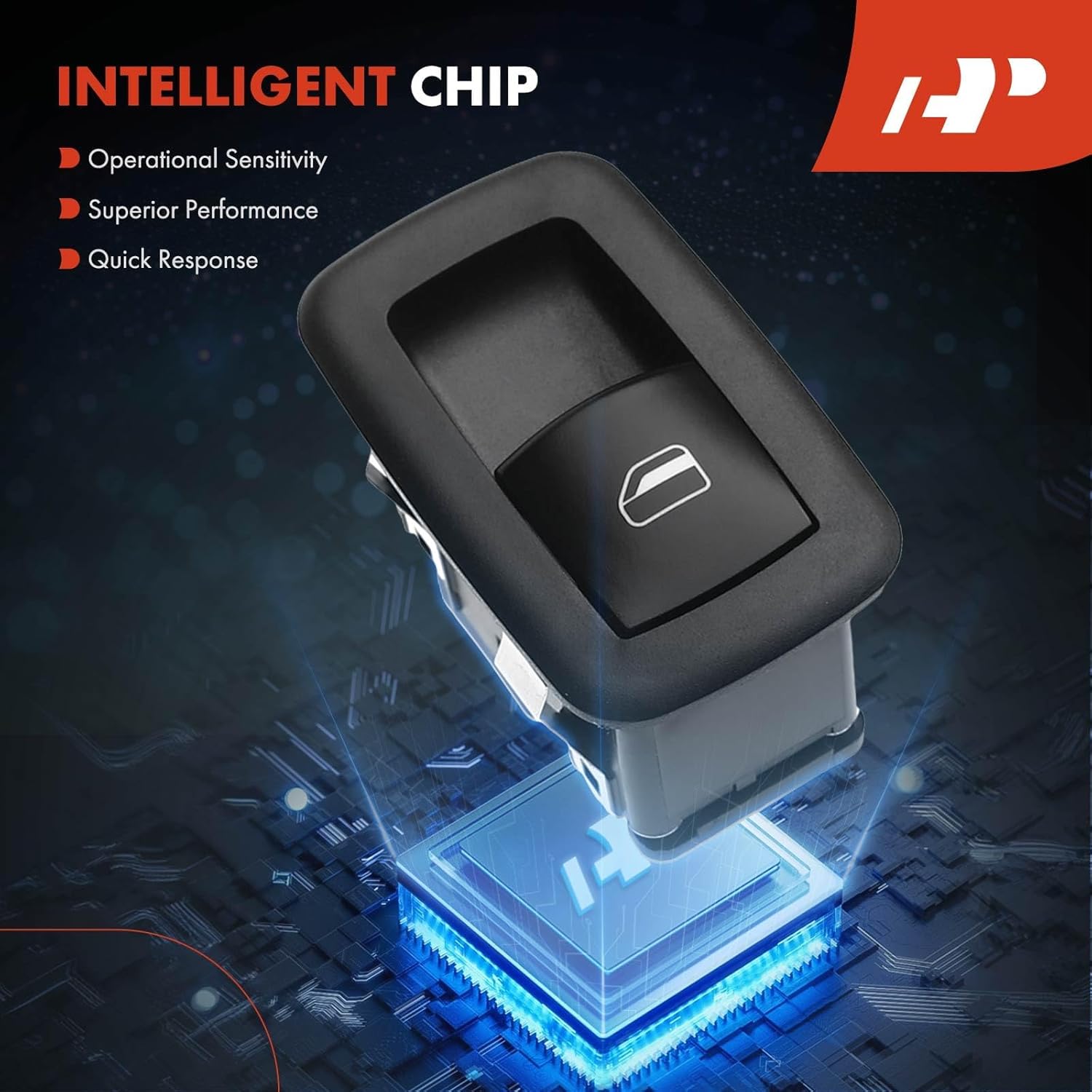 A-Premium 2-PCS Power Window Switch Compatible with Jeep Liberty 2008-2012 & Dodge Nitro 2007-2011, Journey 2009-2010, Grand Caravan 2008-2009 & Chrysler Town & Country, Rear Side, Replace# 4602531AF