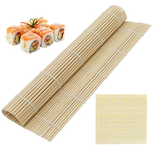 HOPELF 2 Pack 9.5 Inch Bamboo Sushi Mat - Sushi