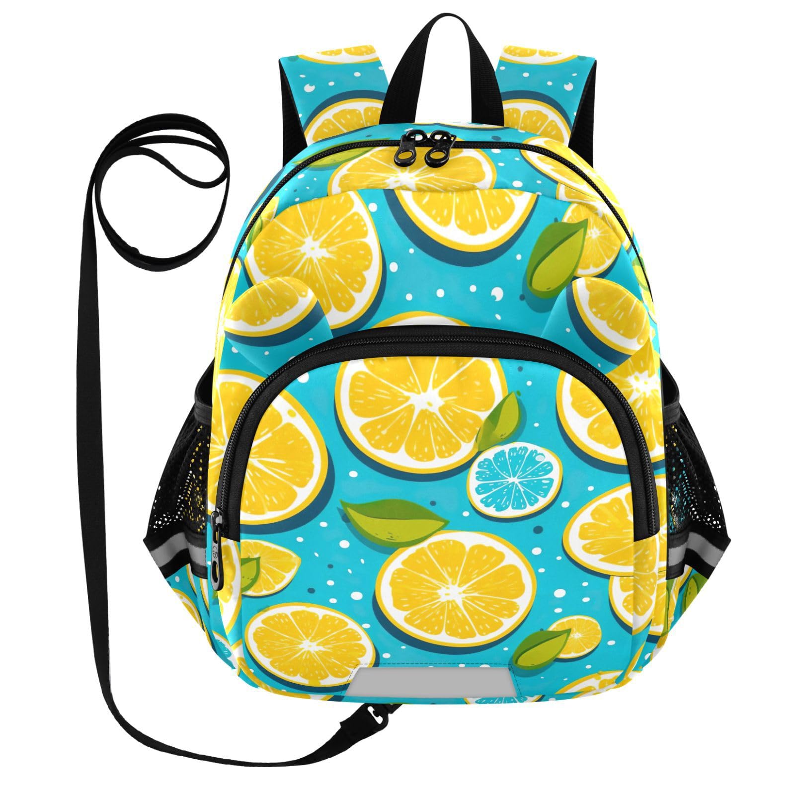 Teal Lemon Toddler Harness Backpack for Boys Girls 3-6 Years Kids Backpack with Anti Lost Safety Leash Child Leash Backpack for Travel Walking Preschool