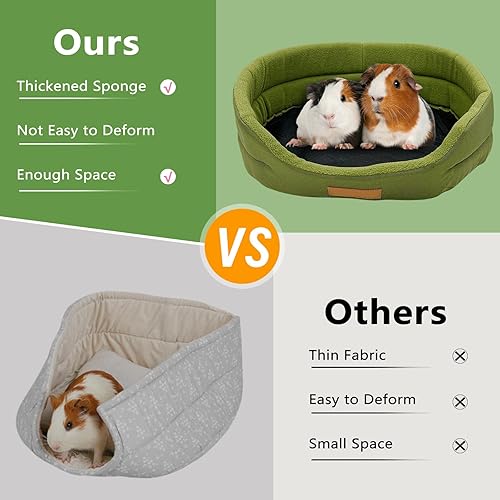 Miniatura 22 de Cama de conejo, camas para conejos, cómoda cama de conejillo de indias con alfombrilla extraíble, sofá de conejo lavable, adecuada para chinchilla