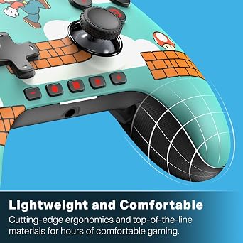 PowerA Advantage Wired Controller for Nintendo Switch 2 - Mario Time, Officially Licensed, Hall Effects, Mappable Buttons, Pro Controller, C Button, On-board Audio Controls