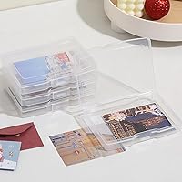 Vista 5 de novelinks Cajas transparentes de almacenamiento de fotos de 4 x 6 pulgadas – Cajas organizadoras de fotos – Caja de almacenamiento de fotos