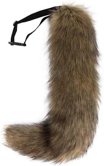 HAOAN Faux Fur Wolf Tail Furry Fox Halloween Party Costume Christmas Props